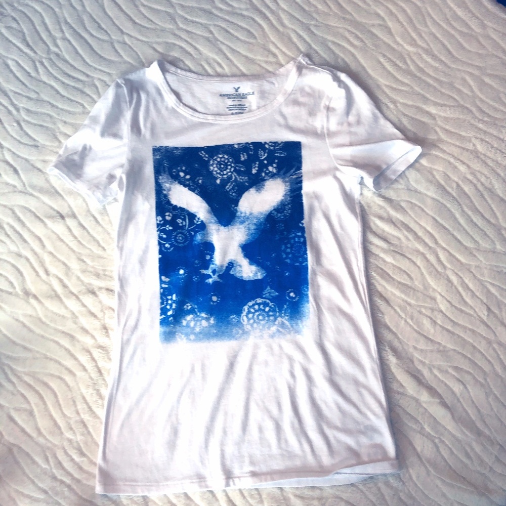 American Eagle Outfitters, White Tee, Sz S